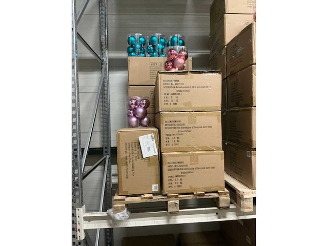 Partij diverse kerstballen unbreakable&seamless d10cm 9/tube (50 tubes) - afbeelding 1 van  1