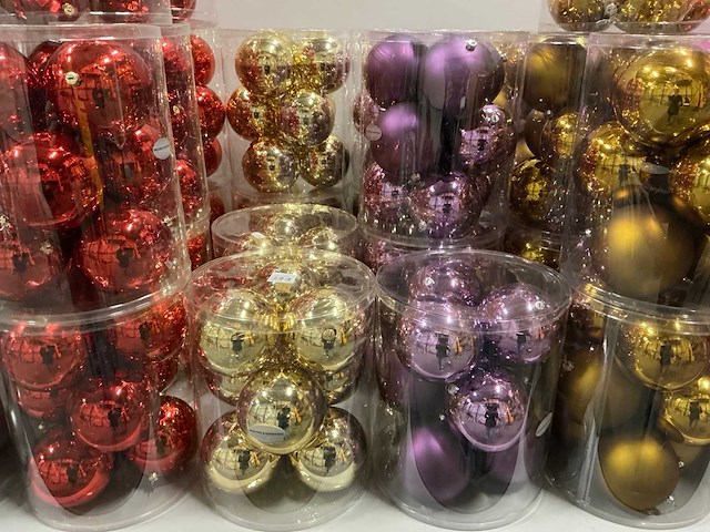 Partij diverse kerstballen unbreakable&seamless d10cm 9/tube (66 tubes) - afbeelding 14 van  15