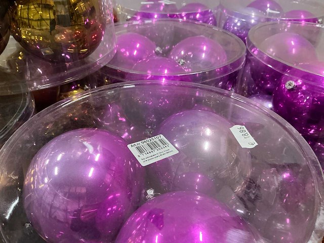 Partij diverse kerstballen unbreakable&seamless d10cm 9/tube (66 tubes) - afbeelding 5 van  11