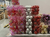 Partij diverse kerstballen unbreakable&seamless d10cm 9/tube (66 tubes) - afbeelding 8 van  11
