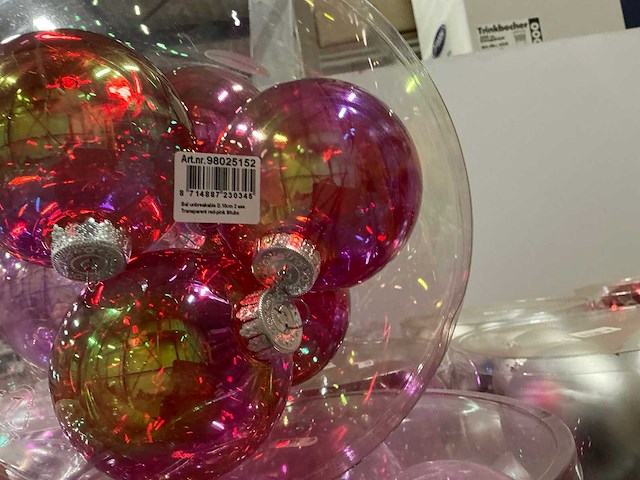 Partij diverse kerstballen unbreakable&seamless d10cm 9/tube (66 tubes) - afbeelding 9 van  11