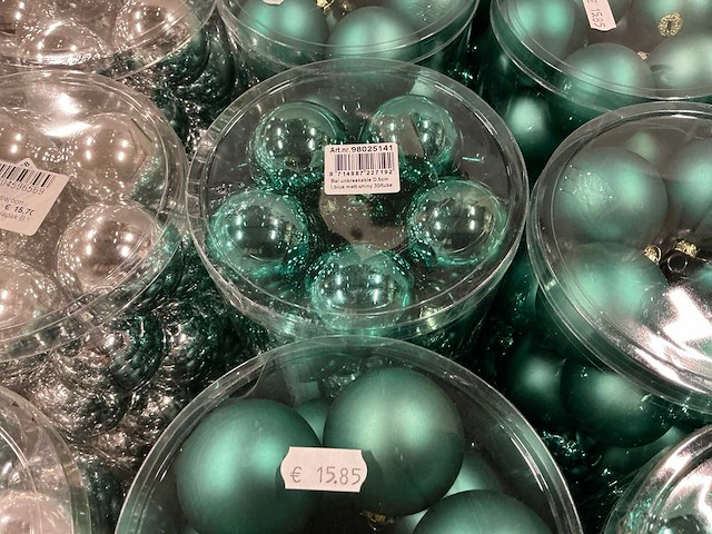 Partij diverse kerstballen unbreakable&seamless d5cm 30/tube (103 tubes) - afbeelding 8 van  11