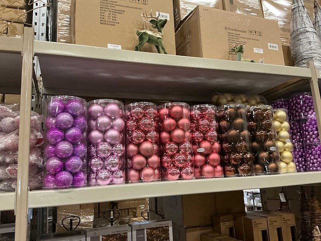 Partij diverse kerstballen unbreakable&seamless d7cm 24/tube (25 tubes) - afbeelding 1 van  10