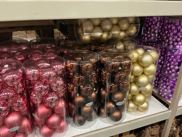 Partij diverse kerstballen unbreakable&seamless d7cm 24/tube (25 tubes) - afbeelding 5 van  10