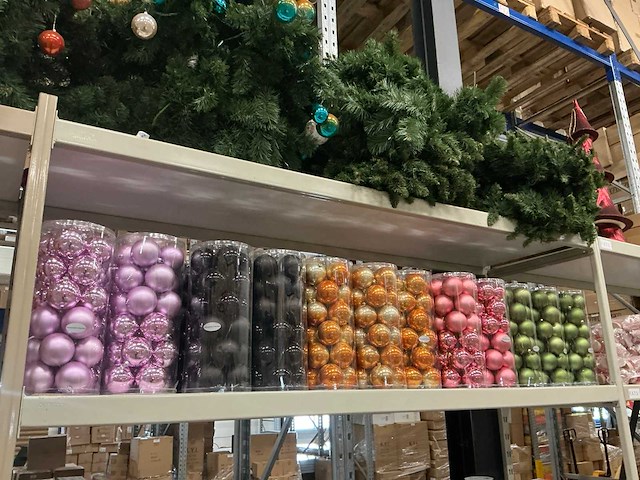 Partij diverse kerstballen unbreakable&seamless d7cm 24/tube (35 tubes) - afbeelding 1 van  1