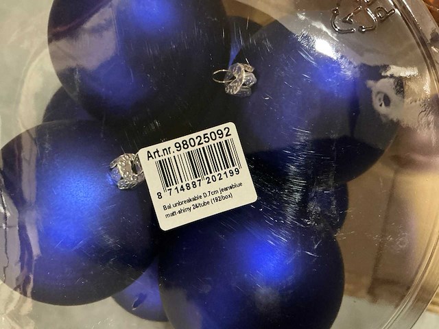 Partij diverse kerstballen unbreakable&seamless d7cm 24/tube (64 tubes) - afbeelding 3 van  7