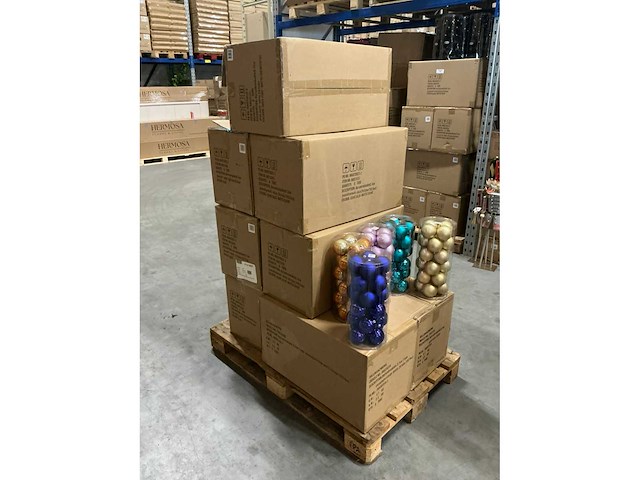 Partij diverse kerstballen unbreakable&seamless d7cm 24/tube (64 tubes) - afbeelding 5 van  7