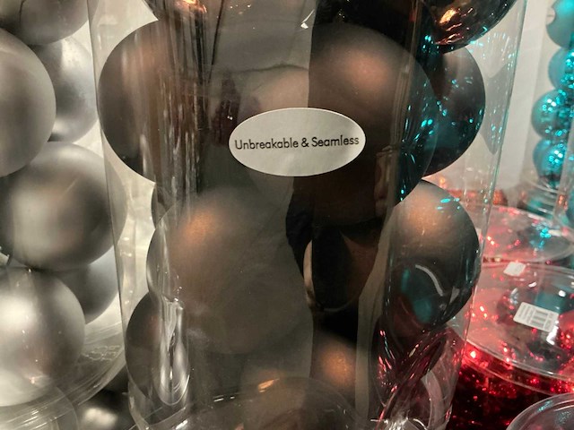 Partij diverse kerstballen unbreakable/seamless d7cm 24/tube (70 tubes) - afbeelding 8 van  12