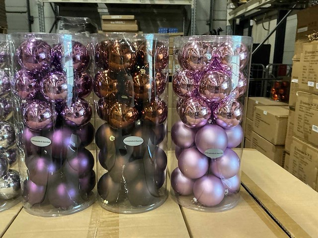 Partij diverse kerstballen unbreakable&seamless d7cm 24/tube (79 tubes) - afbeelding 6 van  12