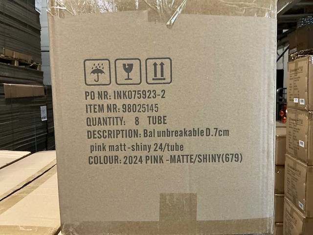Partij diverse kerstballen unbreakable&seamless d7cm 24/tube (79 tubes) - afbeelding 4 van  10