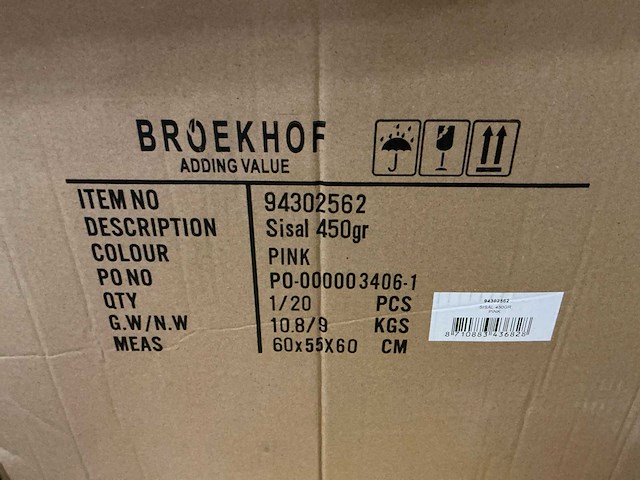 Partij diverse kleuren sisal 450gr per zak (130x) - afbeelding 6 van  8