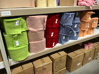 Partij diverse kleuren topfband 15cm 100% wol & vilt met jute (60x) - afbeelding 1 van  8