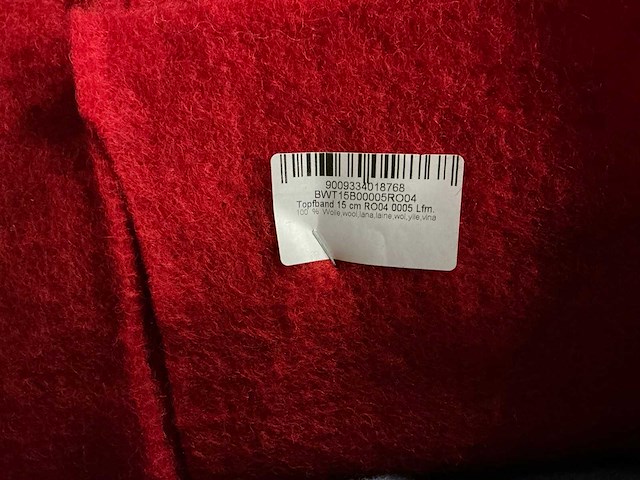 Partij diverse kleuren topfband 15cm 100% wol & vilt met jute (60x) - afbeelding 6 van  8