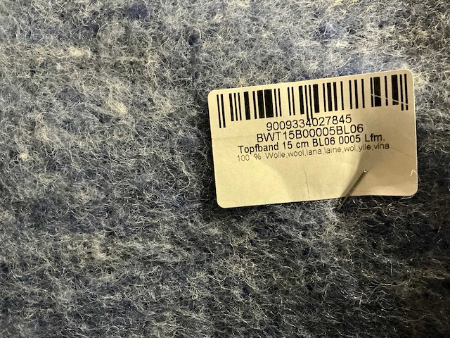 Partij diverse kleuren topfband 15cm 100% wol & vilt met jute (60x) - afbeelding 7 van  8