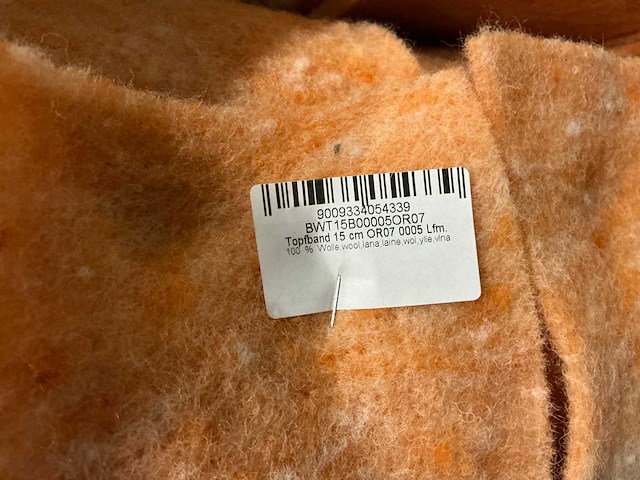 Partij diverse kleuren topfband 15cm 100% wol & vilt met jute (60x) - afbeelding 8 van  8