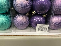 Partij diverse kunstkerstballen 6cm 24/set (83 sets) - afbeelding 6 van  7