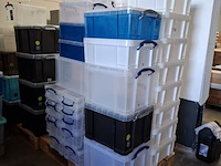 Partij diverse kunststof opberg bakken - afbeelding 4 van  10