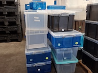 Partij diverse kunststof opberg bakken - afbeelding 5 van  10
