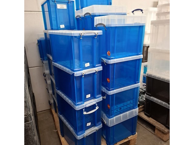 Partij diverse kunststof opberg bakken - afbeelding 7 van  10