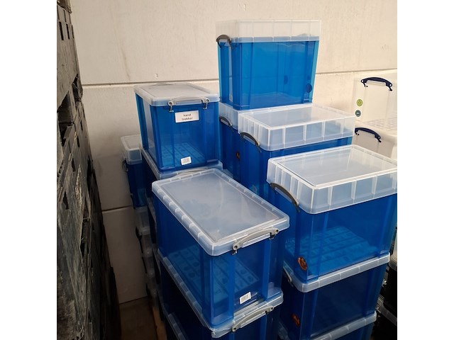 Partij diverse kunststof opberg bakken - afbeelding 8 van  10