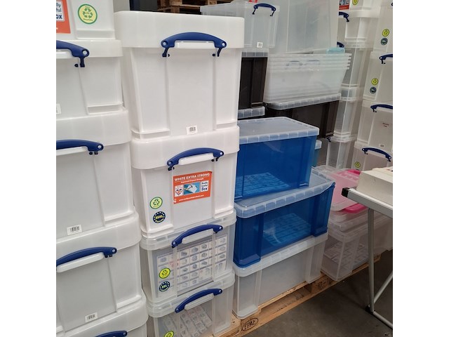 Partij diverse kunststof opberg bakken - afbeelding 10 van  10