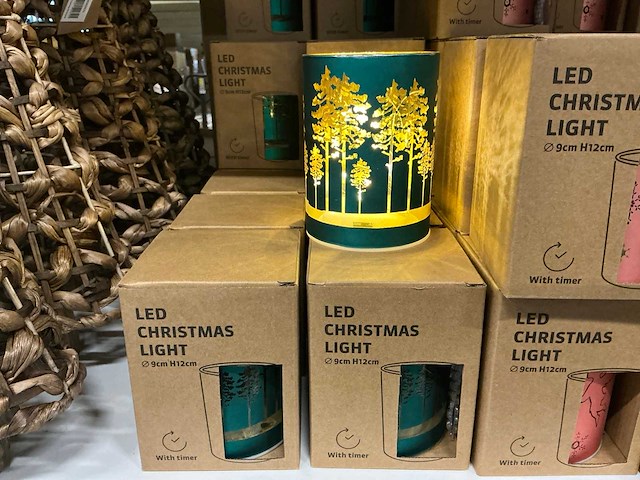 Partij diverse led christmas lights d9xh12cm with timer (80x) - afbeelding 4 van  11