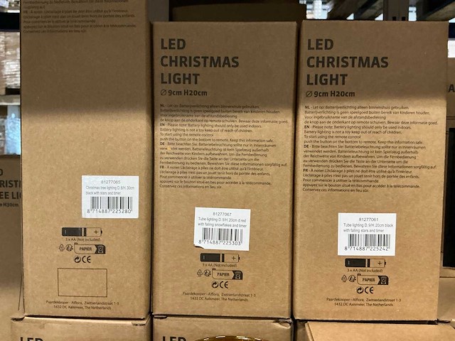 Partij diverse led christmas lights h20&30cm with timer (34x) - afbeelding 5 van  5