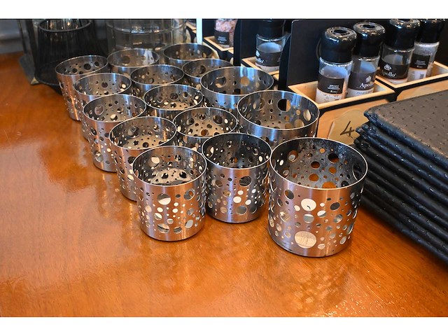 Partij diverse menukaarthouders en restauranttafel decoratie / benodigheden - afbeelding 4 van  5
