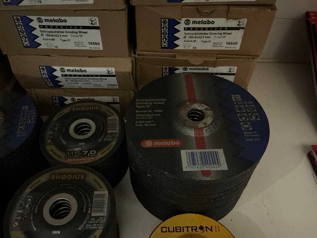 Partij diverse metabo/rhodius/cubitron slijpschijven (216x) - afbeelding 3 van  6