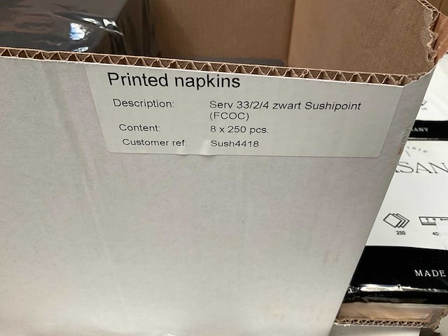Partij diverse papieren servetten - afbeelding 3 van  4