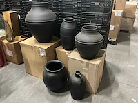 Partij diverse potten mat zwart (8x) - afbeelding 1 van  7