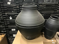 Partij diverse potten mat zwart (8x) - afbeelding 2 van  7