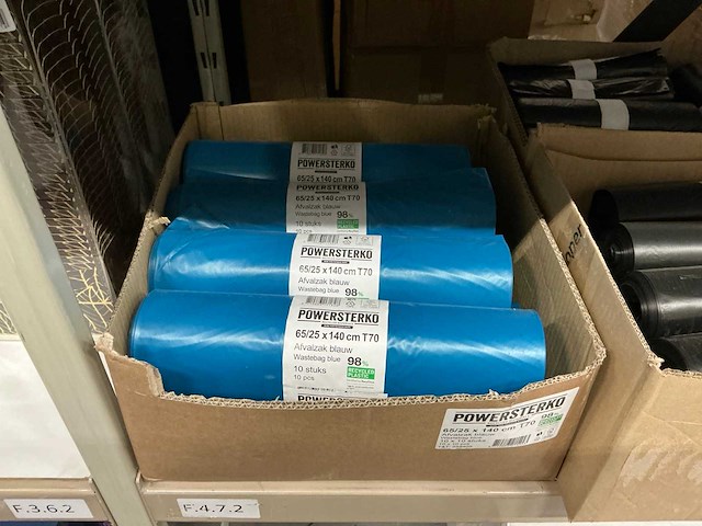 Partij diverse powersterko afvalzakken & knoopzakken (89x) - afbeelding 2 van  2