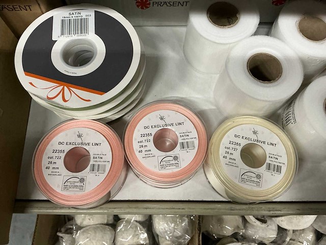 Partij diverse rollen lint (123x) - afbeelding 7 van  8