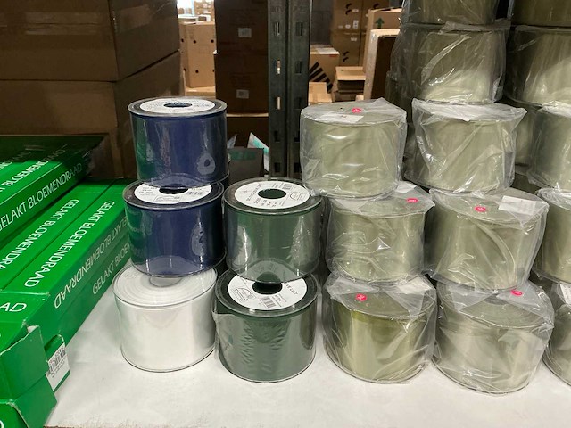 Partij diverse rollen lint (132x) - afbeelding 2 van  13