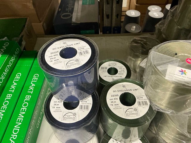 Partij diverse rollen lint (132x) - afbeelding 3 van  13