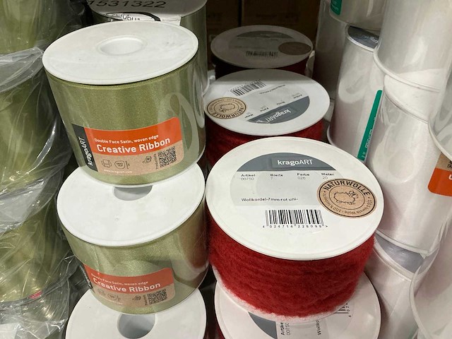 Partij diverse rollen lint (132x) - afbeelding 8 van  13