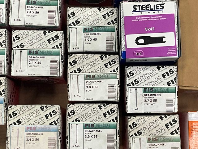 Partij diverse schroeven, draadnagels, slotbouten etc. - afbeelding 24 van  36
