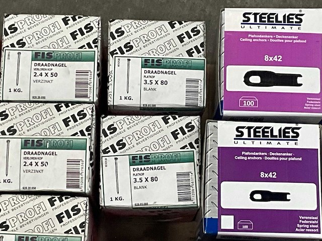 Partij diverse schroeven, draadnagels, slotbouten etc. - afbeelding 25 van  36