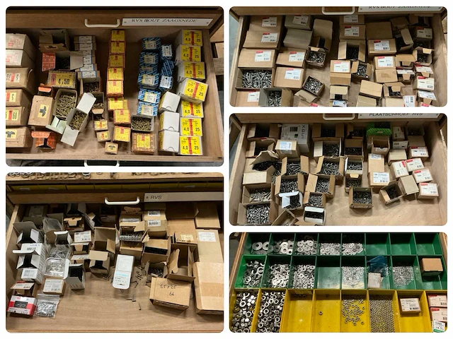 Partij diverse schroeven/ringen/bouten - afbeelding 1 van  16