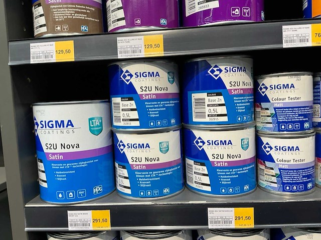 Partij diverse sigma verf/lak/primer (55x) - afbeelding 4 van  9