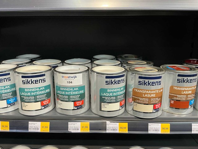 Partij diverse sikkens binnenlak/buitenlak/transparante lak (35x) - afbeelding 2 van  3