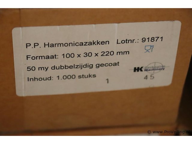 Partij diverse soorten plastic zakken o.a. hk harmonicazak - afbeelding 7 van  7