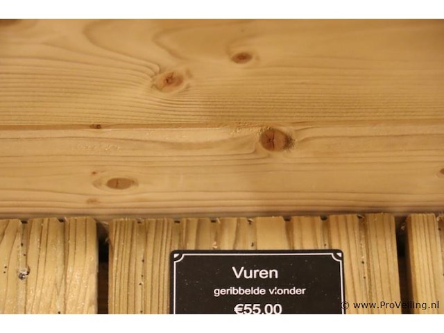 Partij diverse soorten vlonderplanken & wandplanken o.a. vuren binnenvloer, douglas & vuren geribbelde vlonderplanken - afbeelding 3 van  27