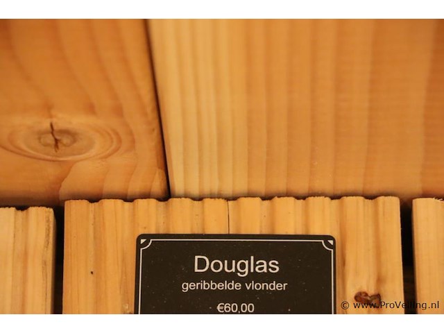 Partij diverse soorten vlonderplanken & wandplanken o.a. vuren binnenvloer, douglas & vuren geribbelde vlonderplanken - afbeelding 27 van  27