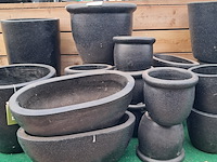 Partij diverse stenen bloempotten ts collection - afbeelding 2 van  17