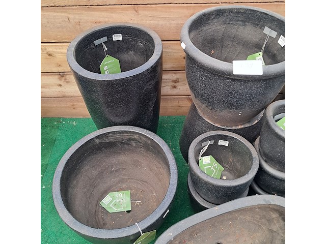 Partij diverse stenen bloempotten ts collection - afbeelding 9 van  17