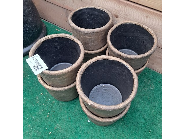 Partij diverse stenen bloempotten ts collection - afbeelding 11 van  17