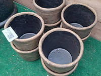 Partij diverse stenen bloempotten ts collection - afbeelding 11 van  17