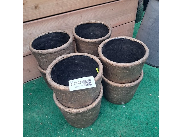 Partij diverse stenen bloempotten ts collection - afbeelding 12 van  17